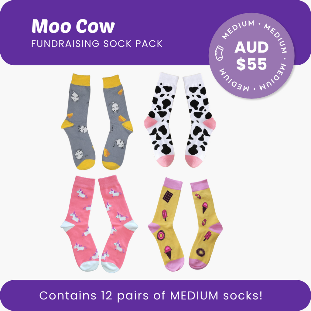 Moo Cow Fundraising Sock Pack