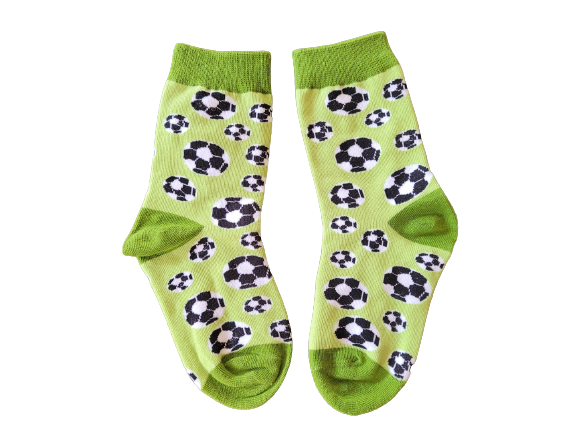 Green Soccer Ball Socks for Kids