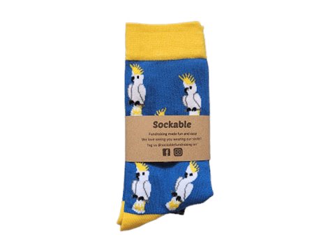 Carl Cockatoo Socks Sockable Fundraising 
