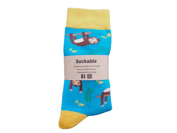 Silly Sloth Socks Sockable Fundraising 