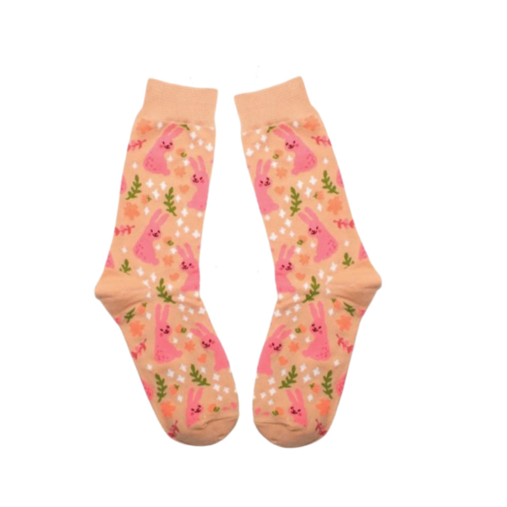 Pink Bunny Rabbit Socks