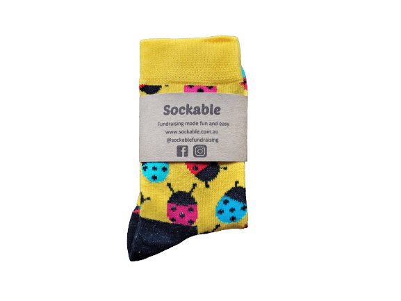 Ladybird in Yellow Socks Sockable Fundraising 