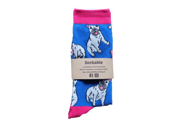 Frenchie Fun Socks Socks Sockable Fundraising 