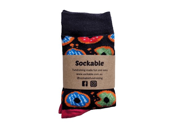 Delicious Donut Socks Sockable Fundraising 